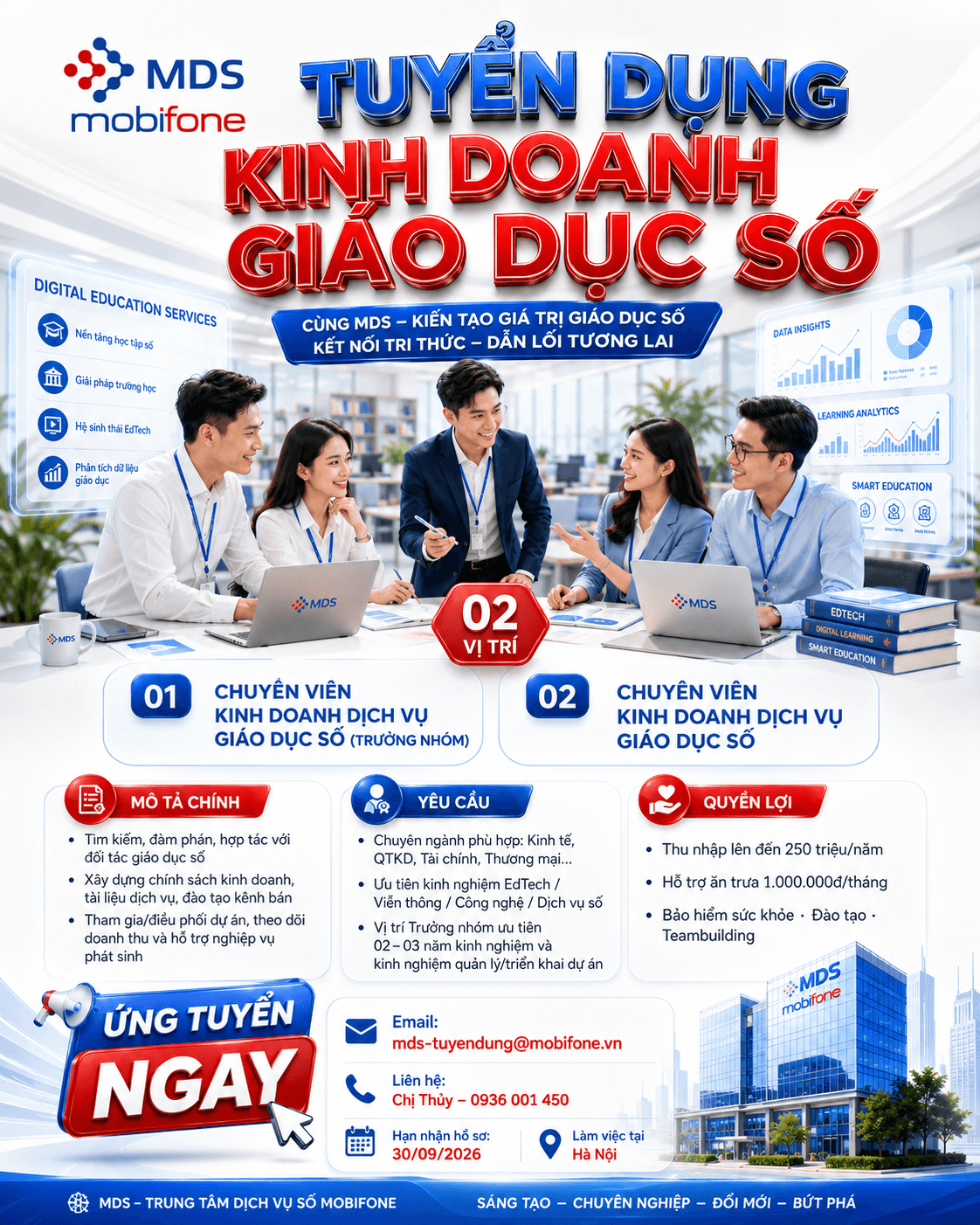 Chuyên viên Kinh doanh dịch vụ Giáo dục số